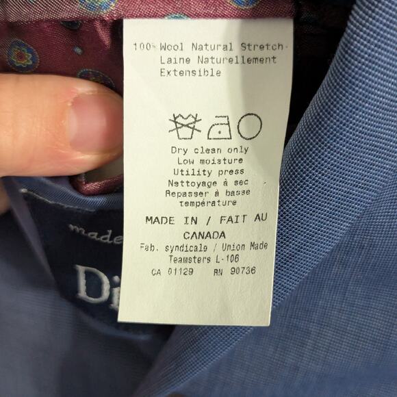 Ralph Ralph Lauren Blue Wool Suit Jacket Blazer Mens 54 Regular Workwear Corp - Picture 4 of 7